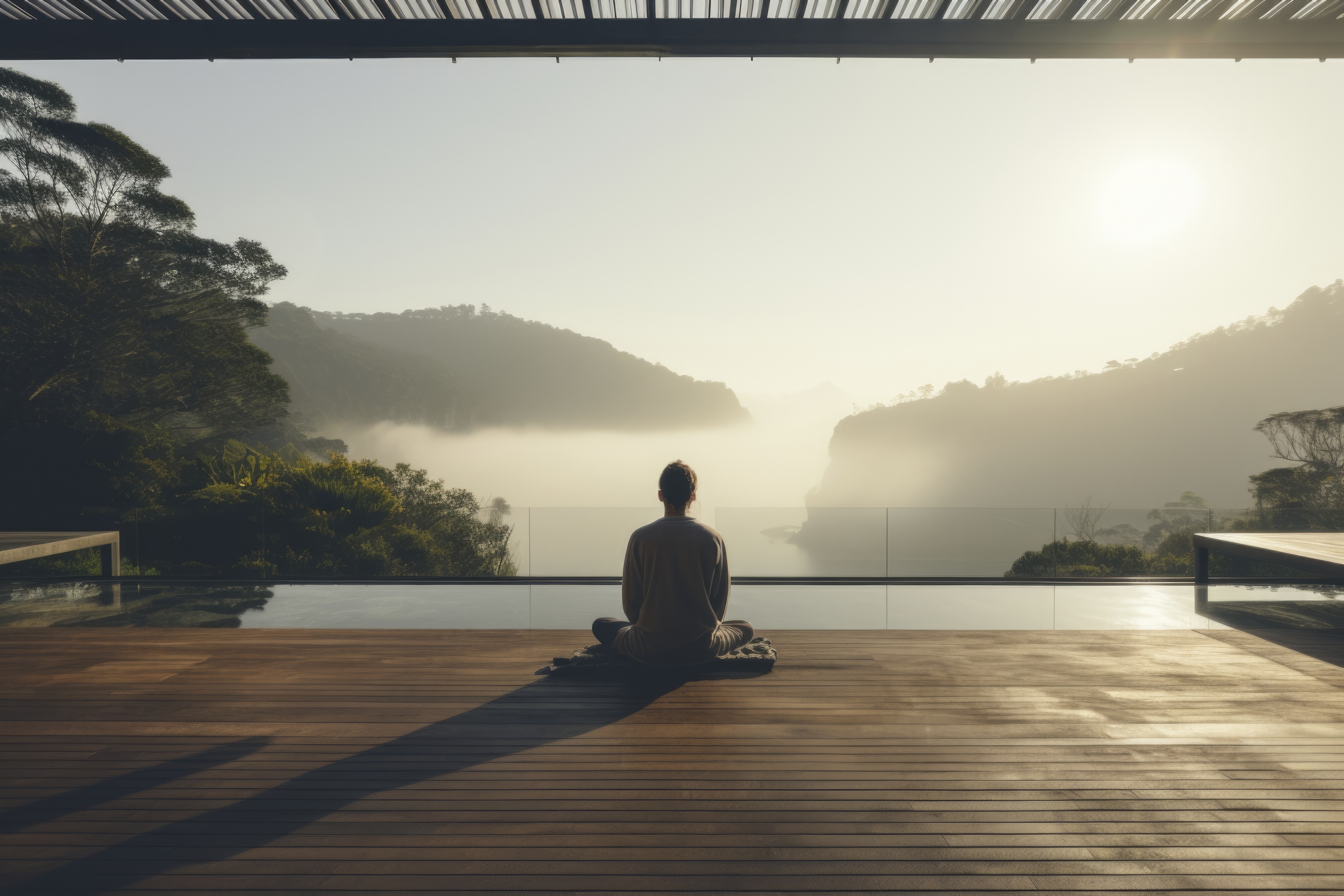 Pessoa em meditação e autoconhecimento